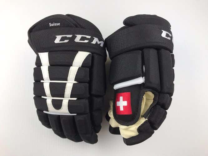 NEW! CCM SWITZERLAND NATIONAL TEAM IIHF PRO STOCK HOCKEY PLAYER GLOVES OLYMPICS
