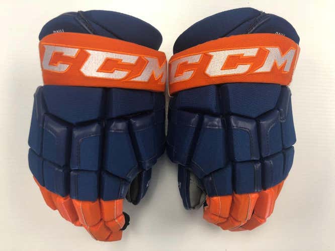 NEW! CCM HG50XP EDMONTON OILERS NHL PRO STOCK HOCKEY GLOVES 14" NUGENT-HOPKINS