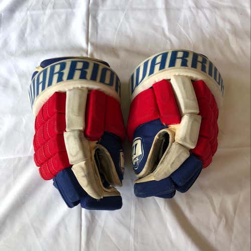 NEW YORK RANGERS WARRIOR HOCKEY GLOVES SIZE 14”