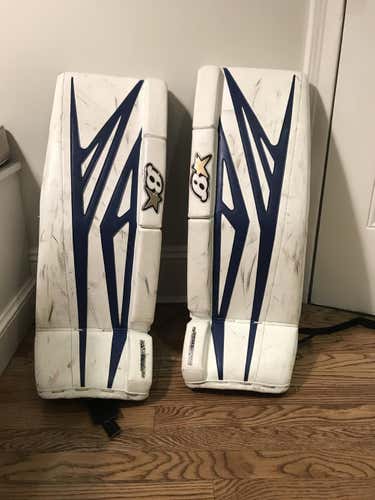 Brian's GNETiK 8.0 Goalie Leg Pads Intermediate 31"+1: + Vaughn velocity V7 int XR Knee Guards