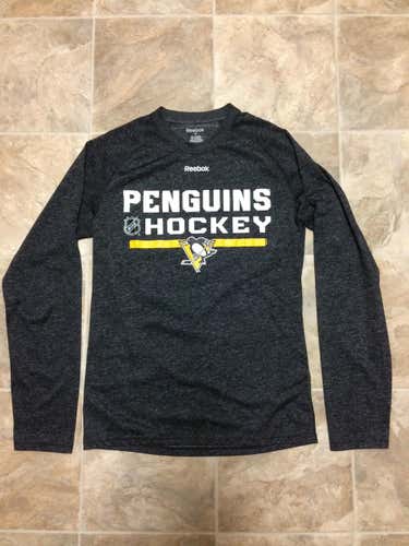 Pittsburgh Penguins Reebok Center Ice Locker Room Supremium Performance Long Sleeve T-Shirt