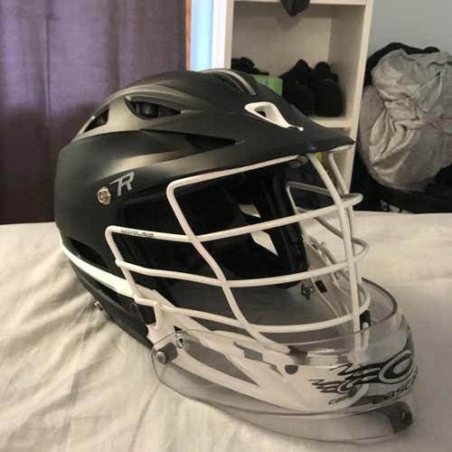 Twice Used Matte Black Cascade R With With Pearl White Mask & White Chin