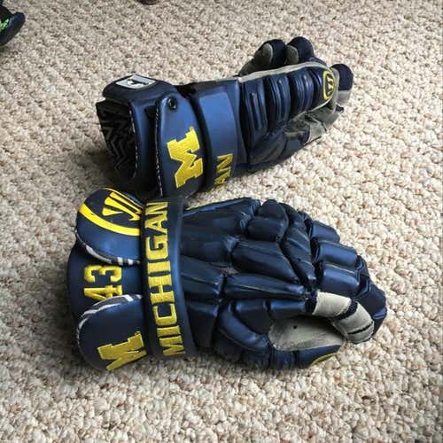 Michigan Game Worn Gloves #43