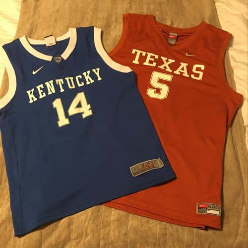 Lot Of 2 Basketball Jerseys (Texas, Kentucky) Youth XL (20)