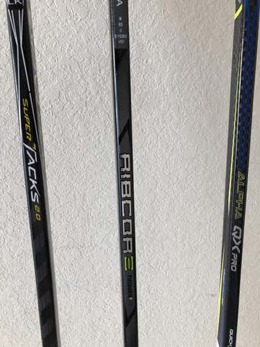 Set of 3: Super Tacks 2.0 Stick / warrior alpha QX pro / CCM trigger 2 RH - 75 & 85 flex Senior