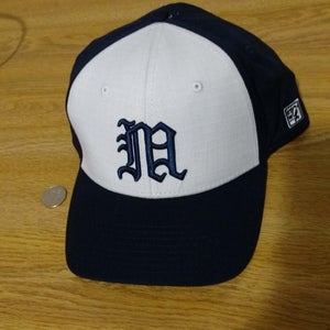 New Middlebury White and Blue Fitted Hat