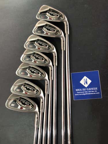 Ping i15 Irons 4 thru PW Black Dot Reg. Steel Shafts "EXCELLENT"