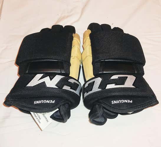 NEW CCM Gloves HG 97 15' Black Prostock Penguins w/ shot blocker