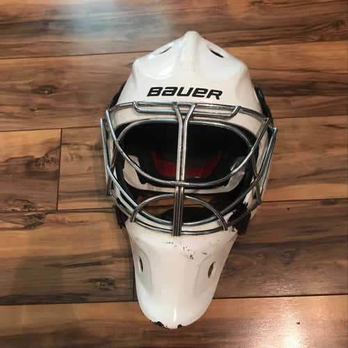 Pro Stock White Bauer Helmet