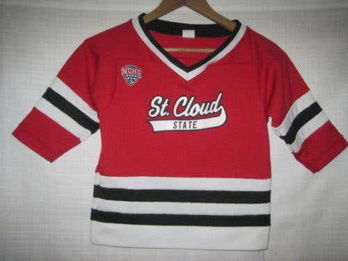 St. Cloud State Huskies NCHC hockey jersey kids boys 4/6 red SCSU