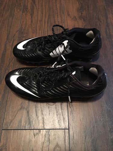 Nike Vapor Speed Black/White football Cleats used Size 12