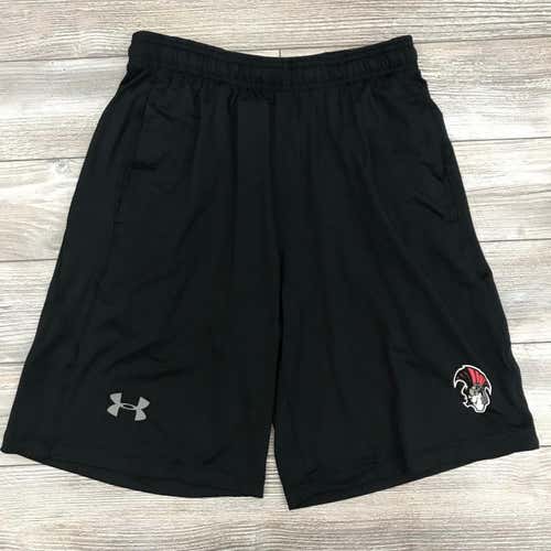 NEW! UNDER ARMOUR SHORTS BINGHAMTON SENATORS AHL PRO STOCK HOCKEY GYM M BLACK