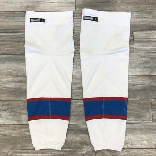 NEW! MONTREAL CANADIENS WINTER CLASSIC REEBOK MIC PRO STOCK HOCKEY GAME SOCKS L