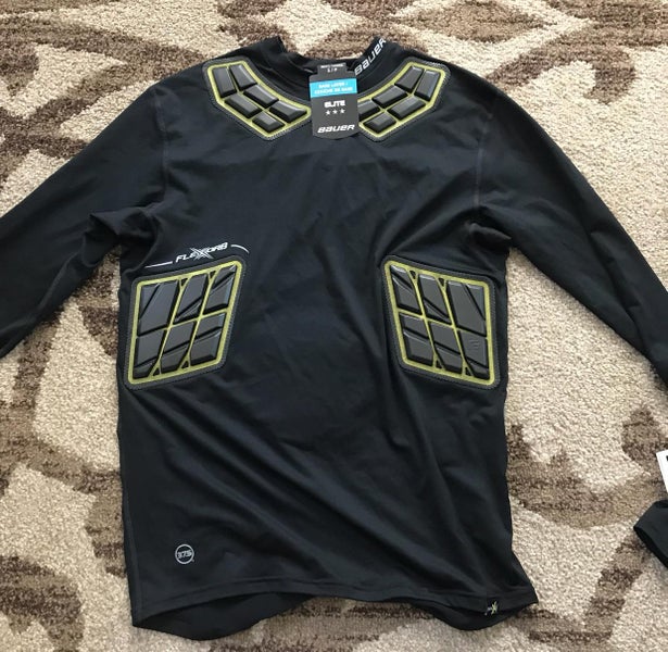 Brand New Bauer Elite Padded Base Layer Long Sleeve Shirt - Size Small