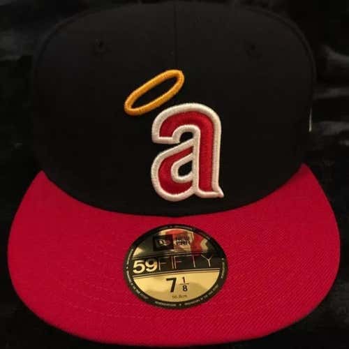 Los Angeles Angels Of Anaheim Cooperstown Collection Fitted Hat Sz 71/8