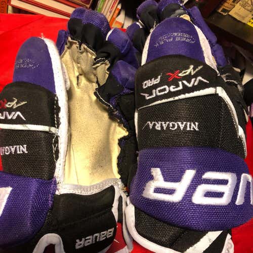Bauer APX Pro stock 15” NCAA Niagara Purple Eagles gloves