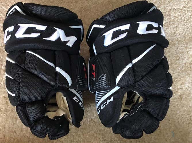 CCM FT1 gloves 12in Gently Used Black