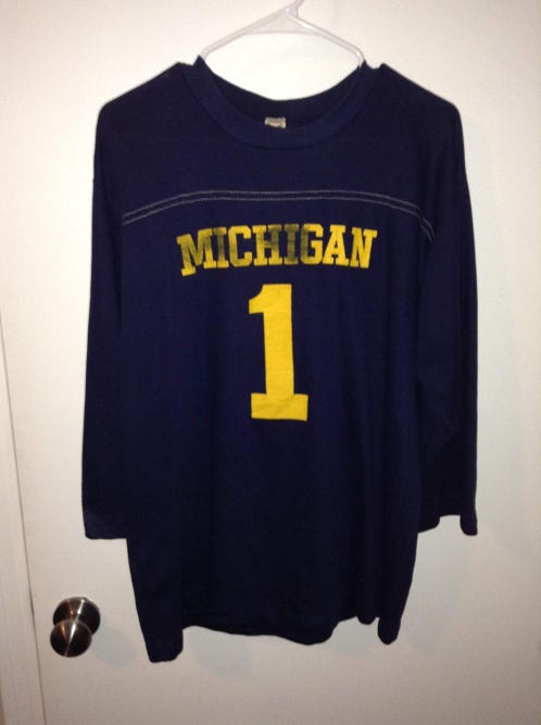 Vintage University of Michigan Wolverines Football Jersey Shirt Mens XL