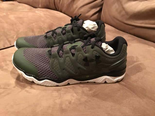 Brand New Under Armour Sneakers Men’s 10.5 Olive Green / Black Trim