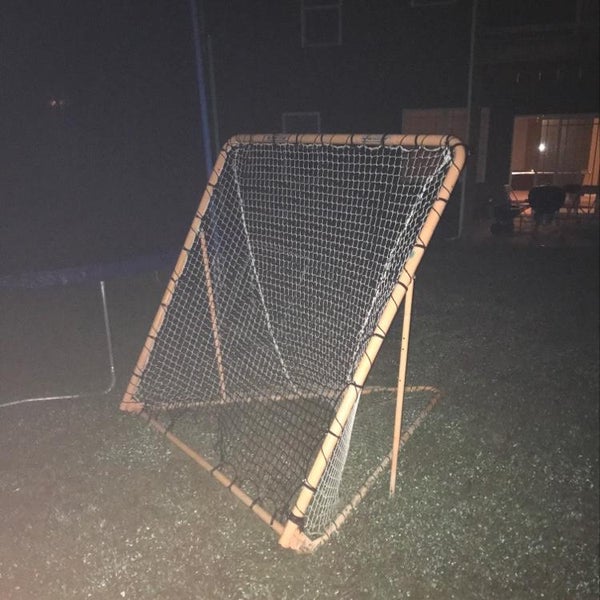 2 Lacrosse goals 1 with rebounder