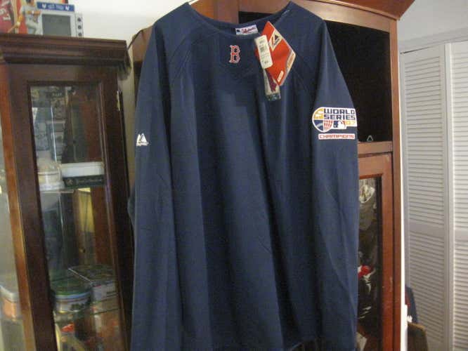 RED SOX 2007 WORLD CHAMPIONSHIP MAJESTIC SWEAT SHIRT(XL)PLAYOFFS!