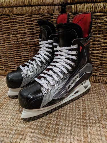Like New PRO STOCK Bauer Vapor 1X Skates 9.5E BLACK STEEL Step Steel