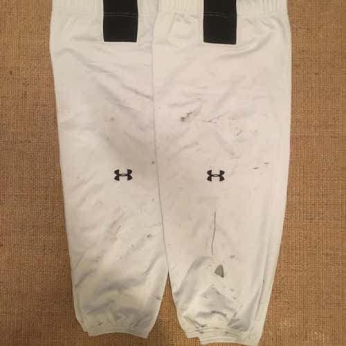 LAST PAIR!! Pro Stock Under Armour White Practice Socks Large