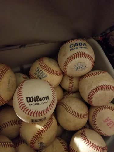 Rawlings and Wilson balls from last 2 years of high school ball 32 total