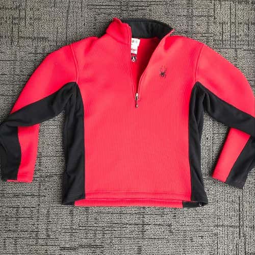 Spyder Knit Red 1/4 Zip Medium Like New WN16