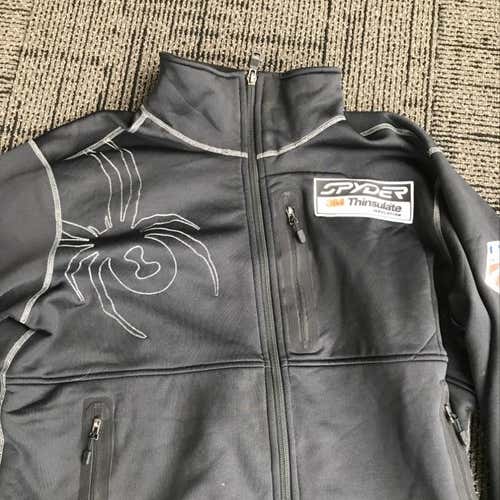 Spyder Large US Ski Team Full Zip Black
