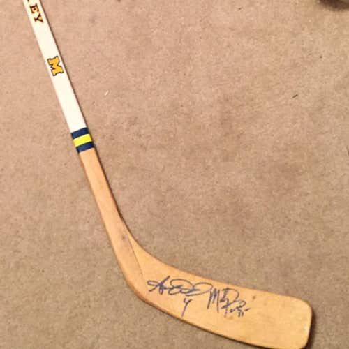 BRAND NEW: Marty Turco And Aaron Ward Autographed Michigan Wolverines Stick