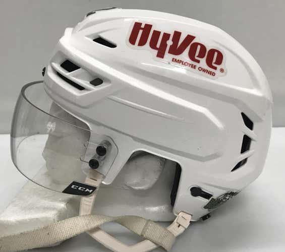 CCM Resistance Pro Stock Hockey Helmet Large White CCM Visor AHL 12309