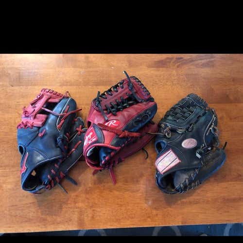 Lot Of 3 Used Gloves Heart Of The Hide DJ2