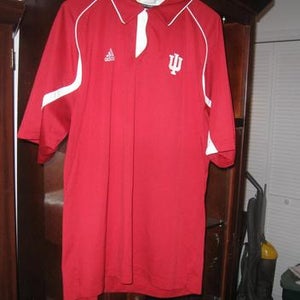 Indiana hoosiers Adidas polo shirt) (L) embroided!