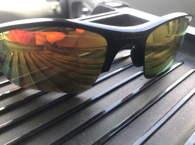 Oakley Flak Jacket Fire Iridium W/ Case