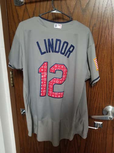 Francisco Lindor Stitched USA Indians Jersey