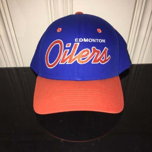 Edmonton Oilers Adult Script Snapback Hat by Zephyr