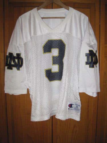 Vintage Notre Dame Fighting Irish college football jersey men's XL white #3