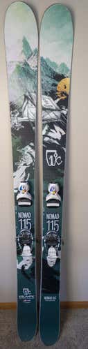 Icelantic Nomad 115mm 191cm Skis with Look Pivot 18 din bindings