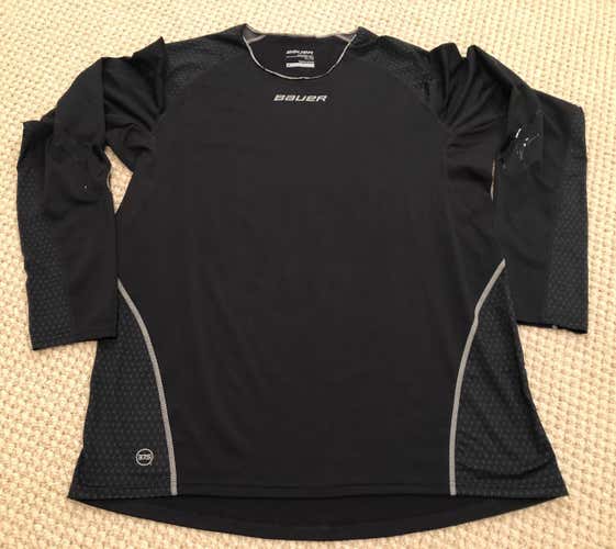 Pro Return Team Issue Bauer Hockey undershirt - Elbow Grippers - Black Large Stock