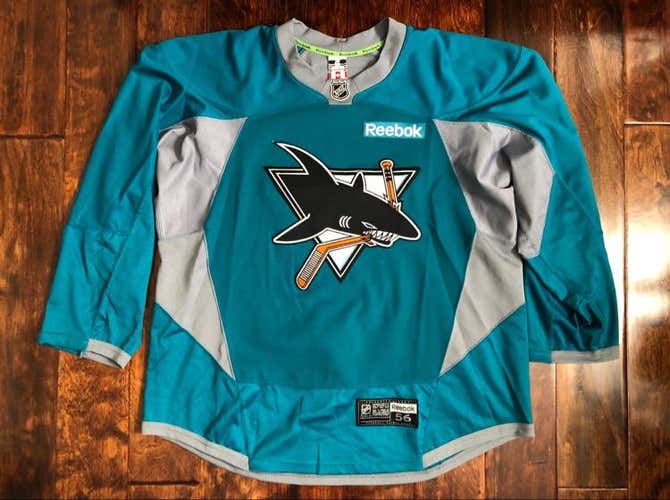 Custom Pro Stock Sharks Retro Reebok Edge 3.0 Practice Jersey