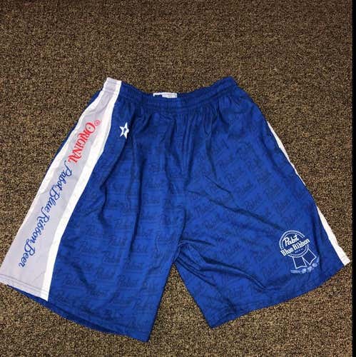 Pabst Blue Ribbon Shorts w/ Pockets-Microsuede