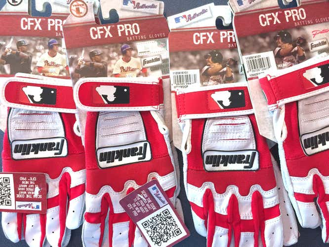 NEW • Franklin CFX Pro Batting Gloves - Red (Youth Medium)