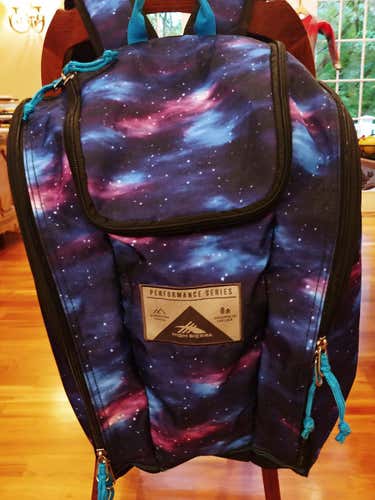 Cosmos Blue Black and Pink Trapezoid Boot Bag