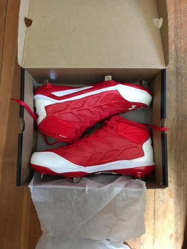 Under Armor Men’s Heater Mid ST Metal Baseball Cleats (8.5)