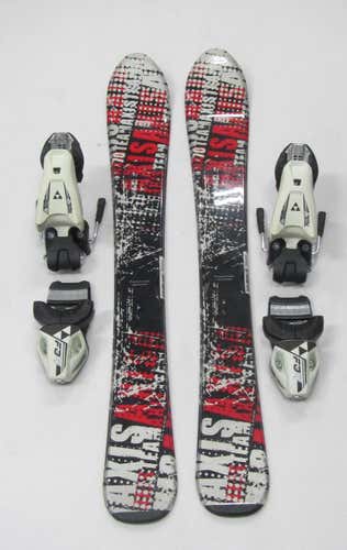 NEW! TODDLER AXIS FREE TEAM 70CM SKIS (BLACK/RED) +FISCHER FJ4 AC WHITE/BLACK T15912