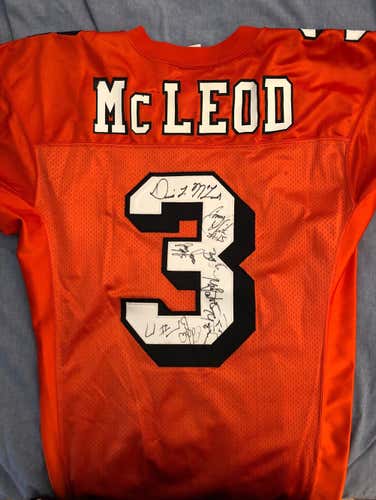 Authentic Albany Firebirds David McLeod Team Signed Jersey