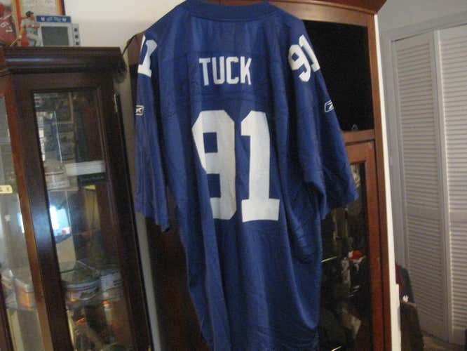 NY GIANTS JUSTIN TUCK REEBOK HOME JERSEY(2XL)
