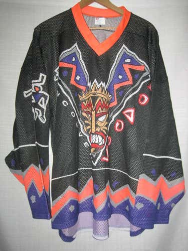 Vintage Vancouver VooDoo CCM RHI Roller Hockey Jersey men's XL