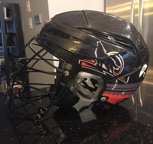 New England Black Wolves NLL helmet